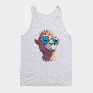 Camel Animal Face Design Art Shirt Tank Top